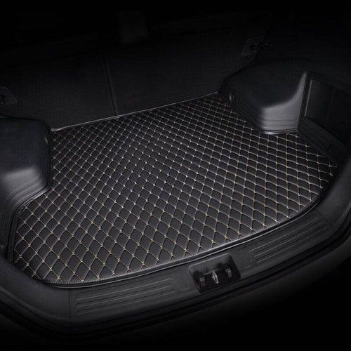 Custom car trunk mats Black & Beige